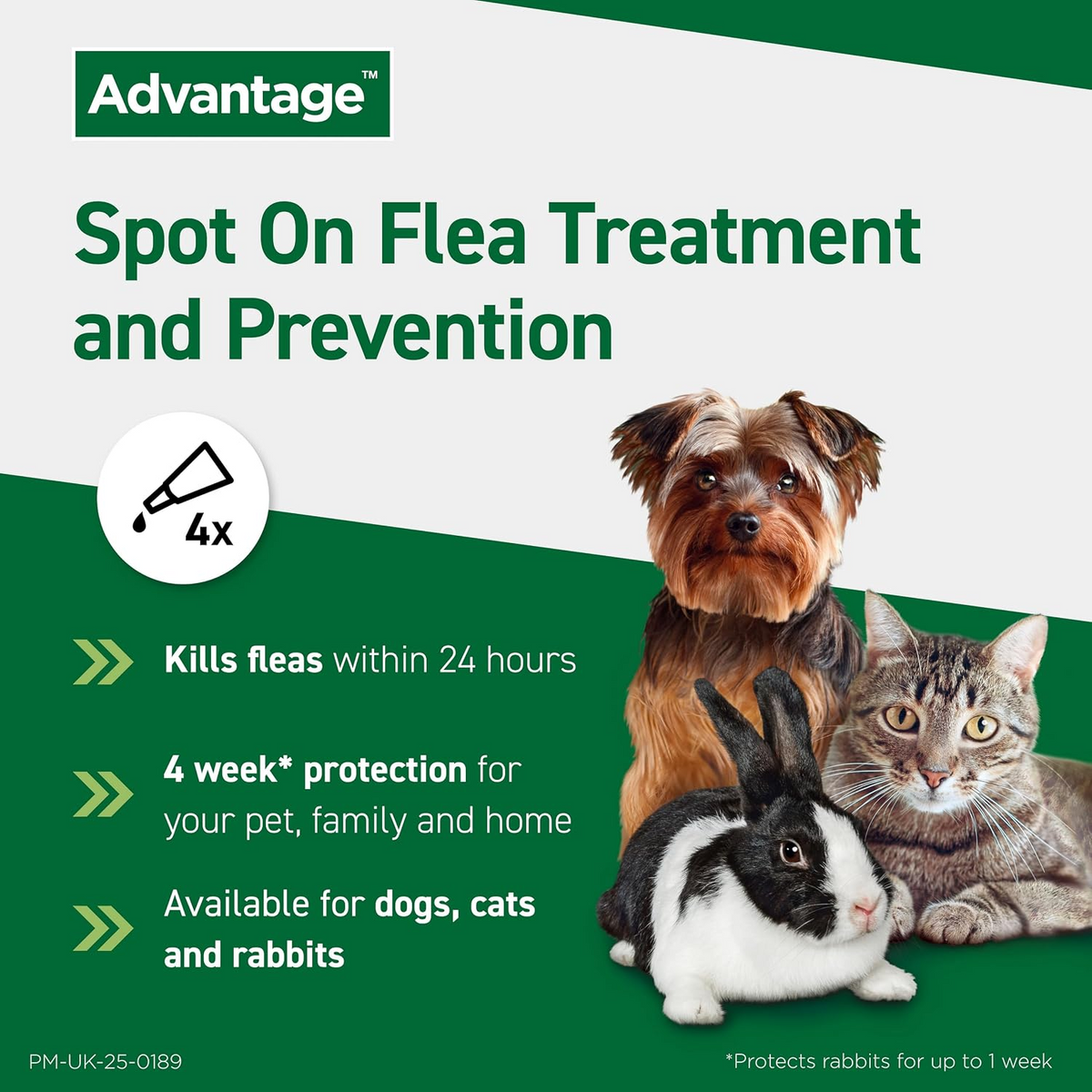 Advantage Spot On flea treatment and prevention benefits