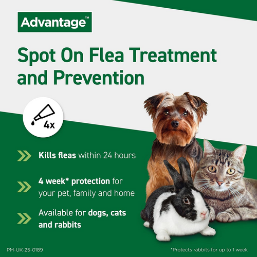Advantage Spot On flea treatment and prevention benefits